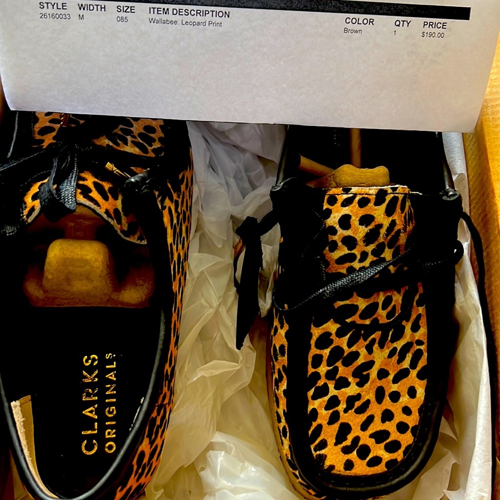Clarks Wallabees Leopard